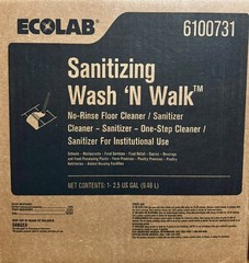 Ecolab Sanitizing Wash ‘N Walk 2.5 Gallon NEW IN SEALED BOX