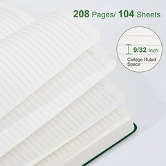 A4 Lined Journal Notebooks, 208 Pages, Large Size-8.5″ X 11″, Dark Green, Hardco