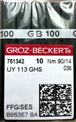 Groz beckert needle 751342 needle designations UY 113 GS J, UY113GHS, 26:65