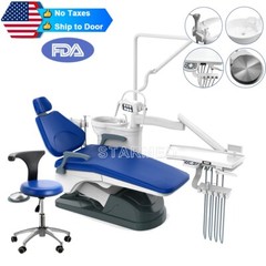 Dental Unit Chair Computer Controlled DC Motor PU Hard Leather+Stool TJ2688-A1