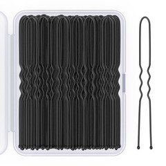2.8 Inch U Shaped Hair Pins for Women Girls, 1 Count (Pack of 100), Black