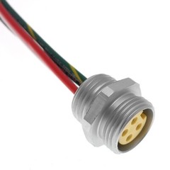 New MENCOM MIN-3FR-1 / MIN3FR1, MIN Size I, Receptacle, 3 Pole, Female Straight,
