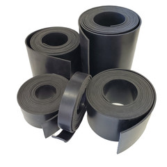 Neoprene Rubber Strip Solid 1/8″ Thick x 3″ wide x 10 ft long 60A Duro, Black