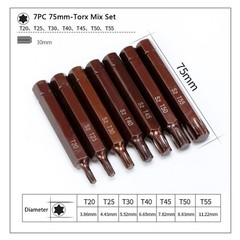 3/8″ Inch Impact Screwdriver Bit Torx M Shape Hex Bit Set Hex Shank Magnetic