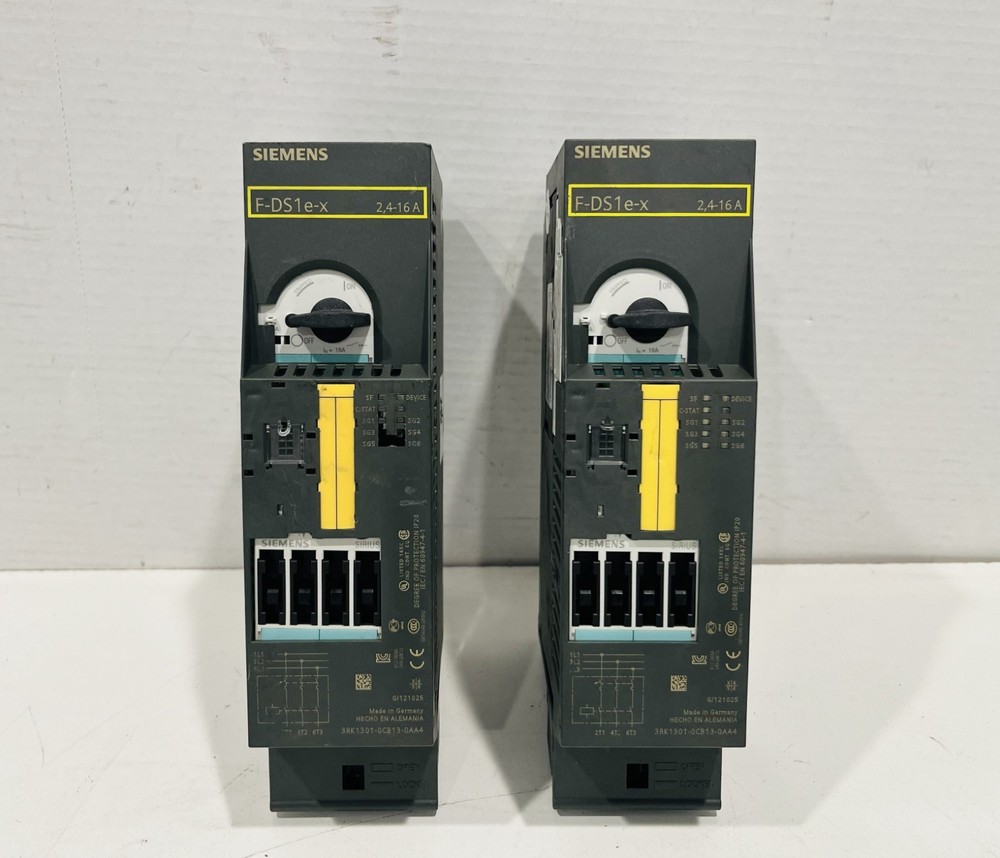 Siemens F-DS1e-x 2,4-16 A 3RV1321-4AH10 Manual Motor Starter Untested Lot of 2
