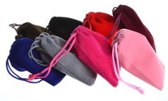 (10 PACK) VELVET BAGS 4″ x 3.5″ plush party favor wedding gift jewelry pouch