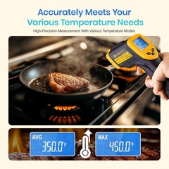 Etekcity Infrared Thermometer Laser Temperature Gun 774, Meat Dark Yellow