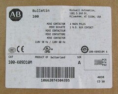 NEW ALLEN BRADLEY 100-K09*10 MINI CONTACTOR 100-K09D10M 110V/120V 9A 3-POLE