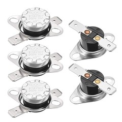 uxcell KSD301 Thermostat 40°C/104°F 10A Normally Open N.O Adjust Snap Silver