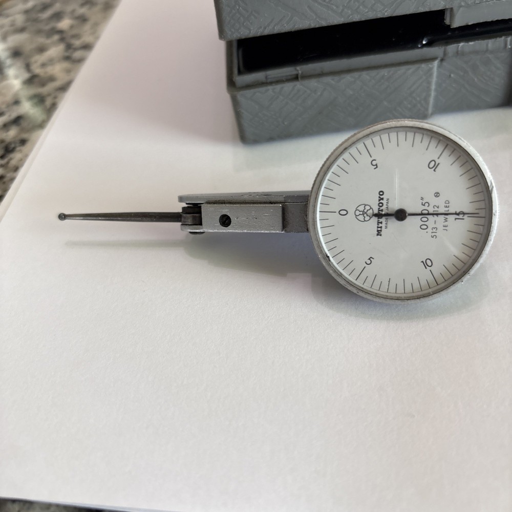 MITUTOYO Dial Test Indicator 513-212 .0005” Made in Japan Jeweled