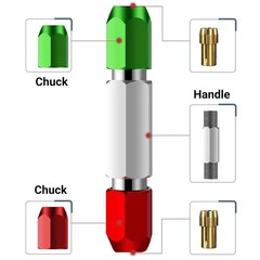 Double End Gage Handle Aluminum Alloy Pin Gage Holder No Handle (6-7mm)