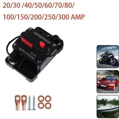 Manual Reset Switch Circuit Breaker Audio Fuse 20/100/300A Amp 12V-48V DC Boat