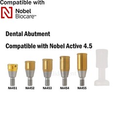 US For Nobel Active Locator Attachment Abutment NP/RP 1-5mm & Male Cap Inserts