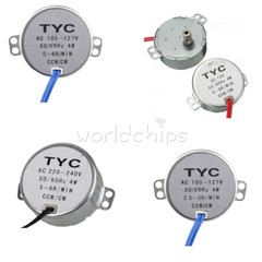 AC 12V/110V/220V TYC-50 4W 50/60Hz Synchronous Motor 2.5/3/5/6RPM For Microwave