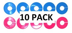 Pink and Blue Round Plastic Blank Rack Size Dividers – Multi-Pack