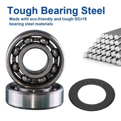 608-2RS Groove Ball Bearing 8 x 22 x 7 mm 608 2RS Rubber Sealed ( PCs 10 ).