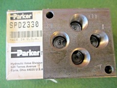 Parker Hydraulics Valve Subplate 2330, SPD Series, Manifold Block, SPD2330, USA