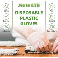 Disposable Plastic Gloves One Size Fits Most 100 Pcs Bulk Pack