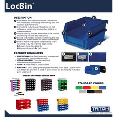 Locbin 7-3/8 In. L X 4-1/8 In. W X 3 In. H Blue Tool Storage Bin, (6-Pack)