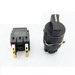 16mm IP40 2/3 Position Selector switch Maintain/Return Round Plastic Knob Switch