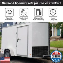 Royilink Embossed Black Aluminum Diamond Plate Sheet Metal – 0.025” Thin Trea