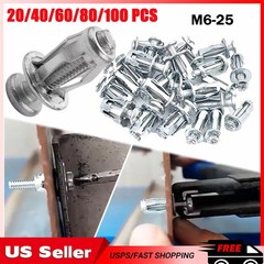 100Expansion Screw Petal Nut,Petal Shape Metal Nut with Screws Easy Installation
