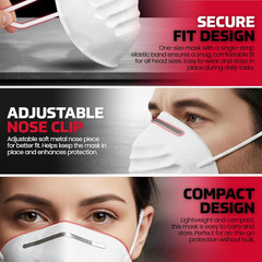 SAS Safety Nuisance Dust Mask 50 Pack Adjustable Respiratory Protection Masks