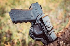 Maxx Carry Inside The Waistband Leather Holster Fits Glock 19. IWB Holster.
