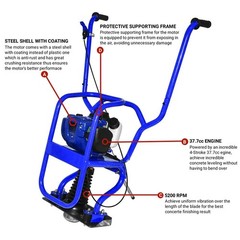 1.2HP Vibrating Concrete Power Screed Finish Engine Gas 4 Stroke 7ft Screed