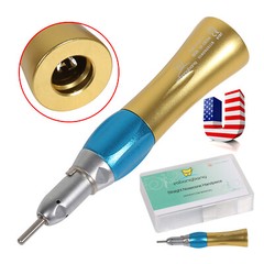 Dental Straight Nosecone Handpiece Low Speed 1:1 fit NSK E-type Motor Gold USA