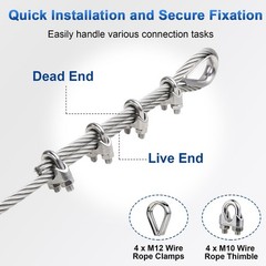 3/8″ Stainless Steel Aircraft Cable Wire Rope Type 7×19 Type 304 (100 Feet)