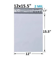 12×15.5” Poly Mailers Shipping Envelopes Self Sealing 2.5 Mil