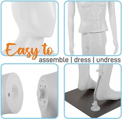 SereneLife Male Mannequin Full Body Torso Dress Form 73”/