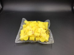 Lot of 50 BNC Female Dust Covers Caps Plugs Caplugs Yellow LDPE Brand New
