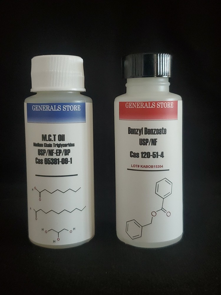 MCT Oil USP/NF (EP/BP) 60ml (2oz)+Benzyl Benzoate USP/NF-60ml (2oz)