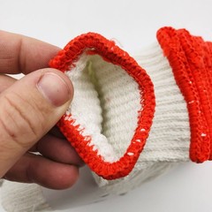 Ansell MultiKnit 76-400 Heavyweight Polycotton Gloves Size 7 Small White 12 Prs