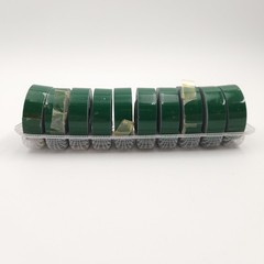 Vintage 10 Rolls Dymo Labeling Tape Glossy Green 1/2″x 12′ Embossing Type I NOS