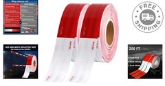 2″ x 200ft DOT-C2 Reflective Tape with Rhombus Pattern for Enhanced Night Safety