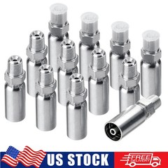 12Pack 1/4″ Hydraulic Hose Fitting-1/4″ Hose X 1/4 Inch NPTF Male Pipe Thread Hy