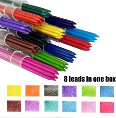 2.0mm 96 pieces 12 Color Pencil Leads, Lead Filled Art Sketching Supplies, Red,