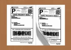 1000 Shipping Labels Blank Self Adhesive Half Sheet 2Per Sheet 5.5 x 8.5 USPS
