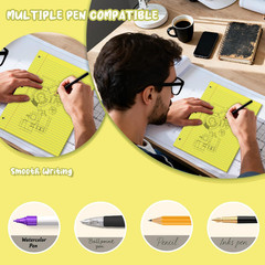 Yellow Loose Leaf Paper 8 X 10.5, 120 Sheets Lined Paper College Ruled Paper, 3