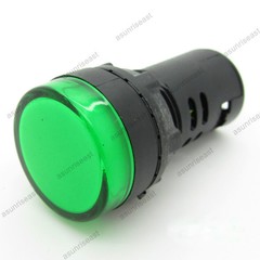 5PCS Green 22mm AC/DC24V LED Indicator Light Power Signal Panel Lamp AD16-22D/S