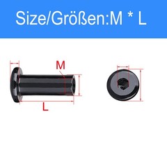 M2-M10 Black Stainless Chicago Screws Nut Sex Bolt Sleeve Nut Hex Socket Female