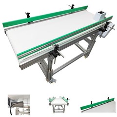 59×19.7in PU Belt Conveyor Machine Food Inclined Conveyor110V 120W Highly Adjust