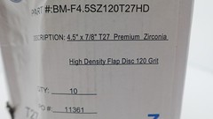 10Pk Benchmark Abrasives 4.5″x 7/8″ High Density Jumbo Zirconia Type 27 120 Grit