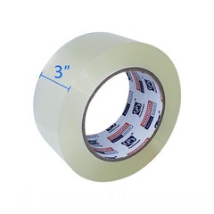 3″ Heavy Duty Packing Tape 6 Rolls, Total 390Y, Clear, 2.7 mil, 3 inch x 65 Y.