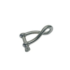 15/32″ Stainless Steel 316 Twisted Shackle Screw Pin,1500 Lb WLL Marine Grade