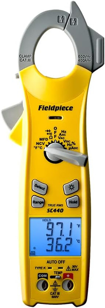 SC440 True RMS Clamp Meter with Temp, Inrush, Capacitance & Backlight