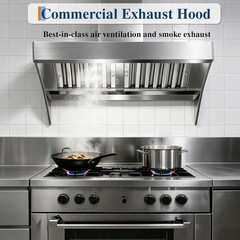 6FT Commercial Exhaust Hood Exhaust Food Truck Concession Trailer Hood